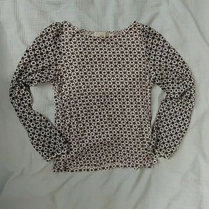 LOFT Brown patterned top